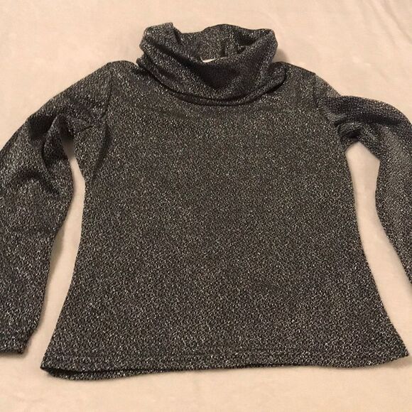 NWT Dynamite Silver & Black Metallic Turtleneck -L - Picture 1 of 6